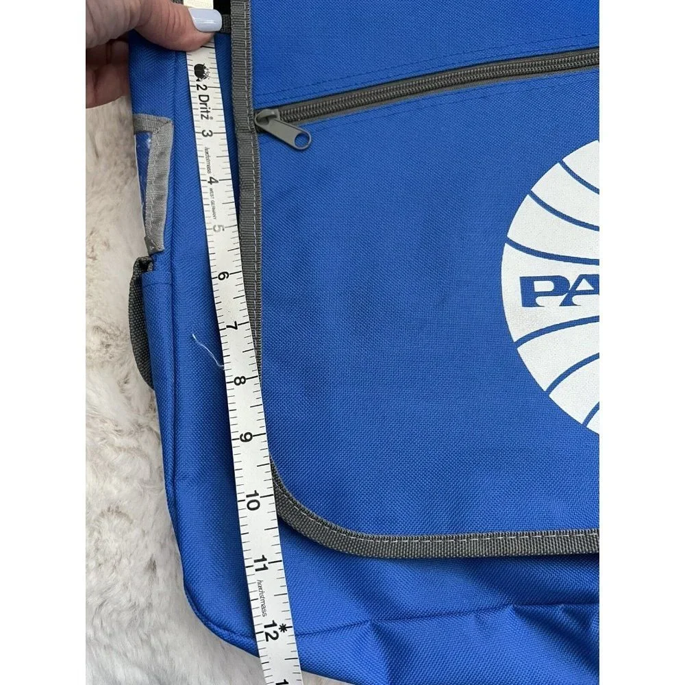 Pam Am Logo Retro Inspired Messenger Bag Nylon Blue Comic-Con